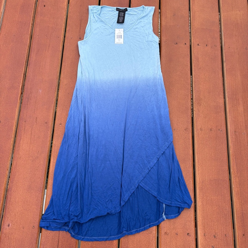 Design History Gradient Blue High Low Dress